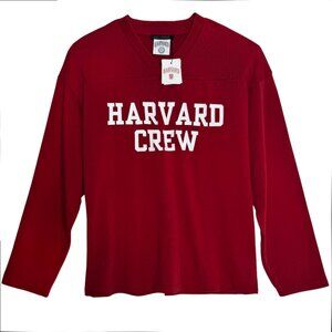 NWT ZARA X HARVARD U CREW TEE LONG SLEEVE PREPPY STREETWEAR UNIFORM PREMIUM MED